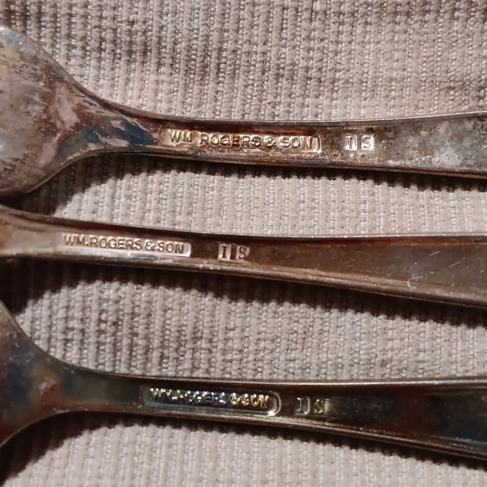 Vintage WM Roger & Son Serving Set Silver Plate